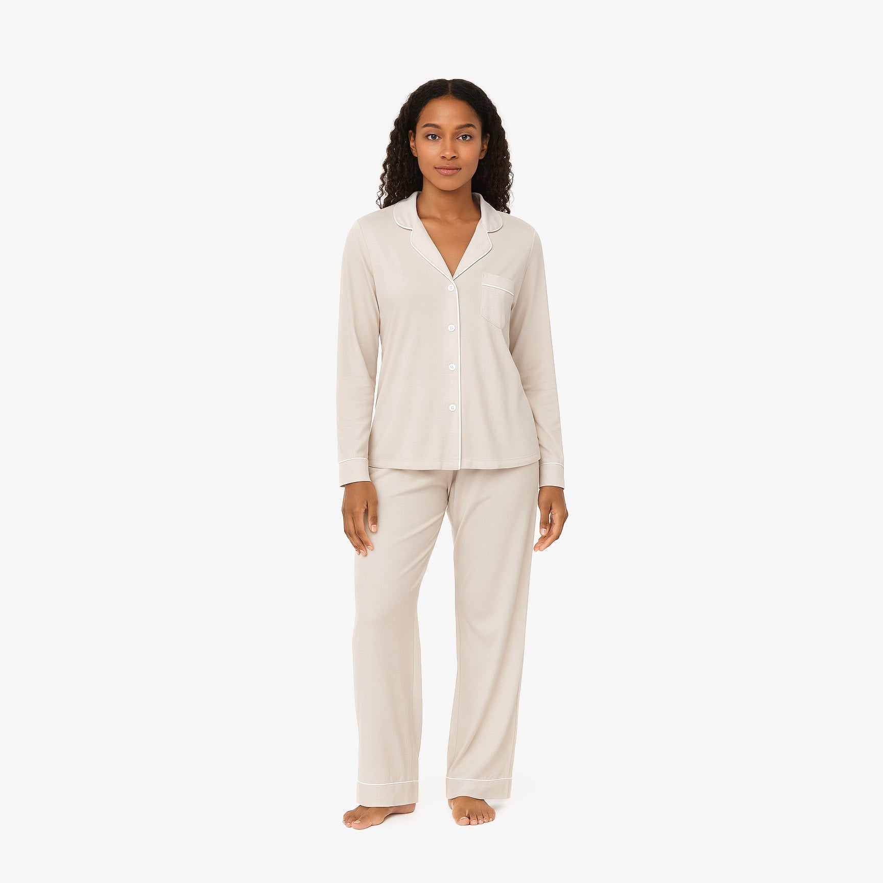 Tencel Modal Long Sleeve Pajama Set
